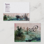 PLATTELAND VAN MAREMMA TOSCANE monogram platina Visitekaartje (Voorkant / Achterkant)