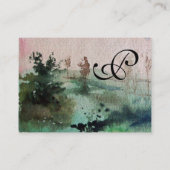 PLATTELAND VAN MAREMMA TOSCANE monogram platina Visitekaartje (Achterkant)