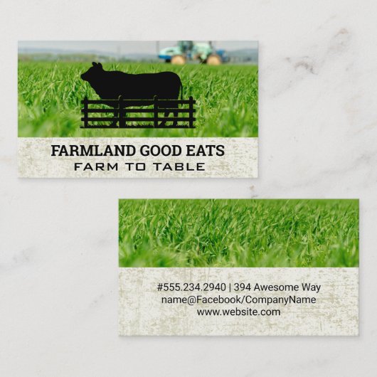 Platteland Veeteelt | Graslandbouwgrond Visitekaartje (Voorkant / Achterkant)