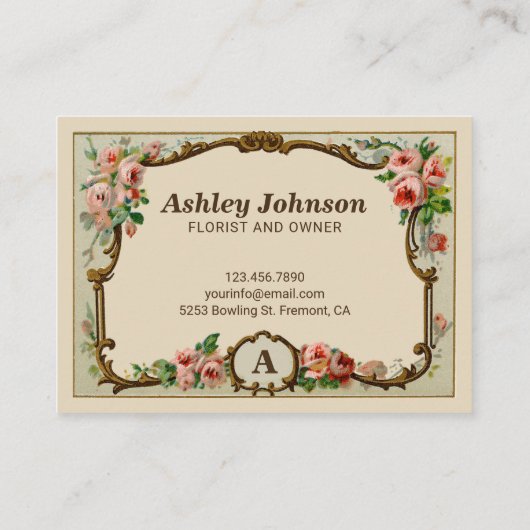  plattelands- en orkestoor voor het monogram van h visitekaartje (Achterkant)