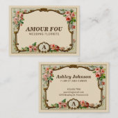  plattelands- en orkestoor voor het monogram van h visitekaartje (Voorkant / Achterkant)