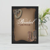 plattelands-western vrijgezellenfeest cowboy kaart (Staand voorkant)