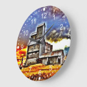 Plattelandsbergland Montana Land Grain Elevator Fa Grote Klok (Hoek)