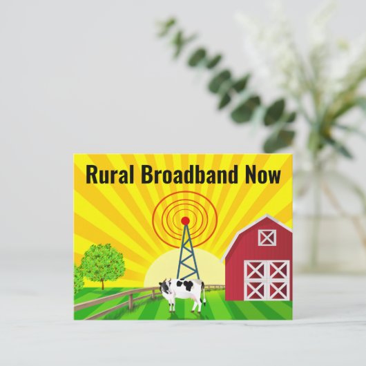 Plattelandsbreedband nu briefkaart (Staand voorkant)