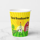 Plattelandsbreedband nu papieren bekers (Achterkant)
