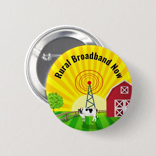 Plattelandsbreedband nu ronde button 5,7 cm (Voorkant /achterkant)