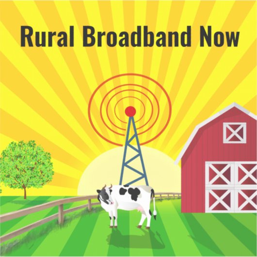 Plattelandsbreedband nu sticker (Voorkant)