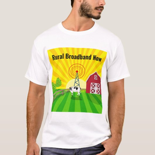 Plattelandsbreedband nu t-shirt (Voorkant)