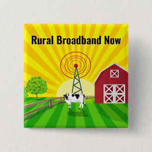 Plattelandsbreedband nu vierkante button 5,1 cm