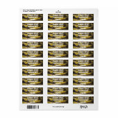 Plattelandschap retour adreslabels etiket (Full Sheet)