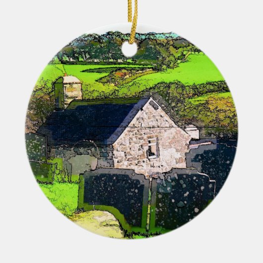 PLATTELANDSCHURCH KERAMISCH ORNAMENT (Voorkant)