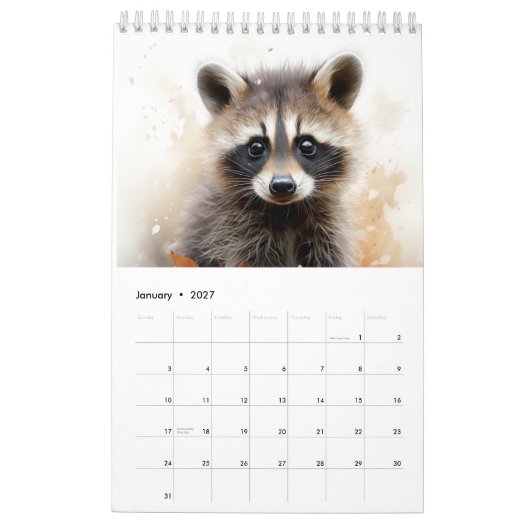 Plattelandsdieren Kalender (Jan 2027)