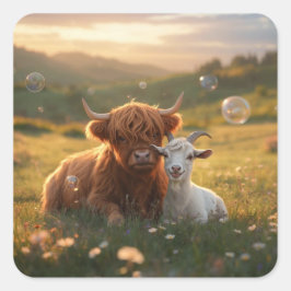 plattelandsgezellen vierkante sticker