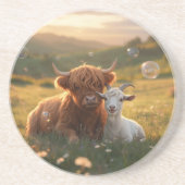 plattelandsgezellen zandsteen onderzetter (Voorkant)