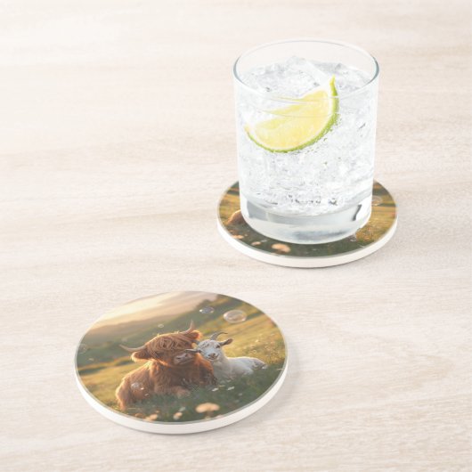 plattelandsgezellen zandsteen onderzetter (Zijkant)