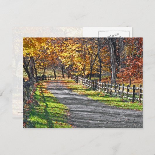 Plattelandsherfst Briefkaart (Voorkant / Achterkant)