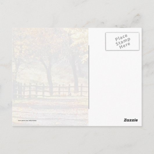 Plattelandsherfst Briefkaart (Achterkant)