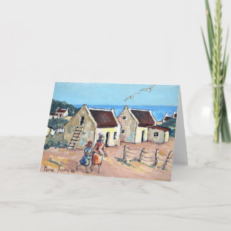 Plattelandshuisjes door het Zee Kaart