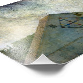 PlattelandsIowa Barn met Quilt Grunge Foto Afdruk (Hoek)