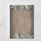 plattelandsland | Greenery Gold Lijst Baby shower Kaart (Achterkant)