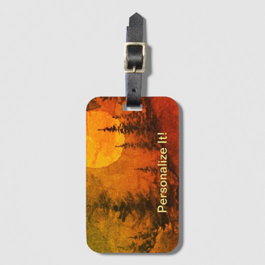 Plattelandslandschap bagagelabel (Voorkant (verticaal))