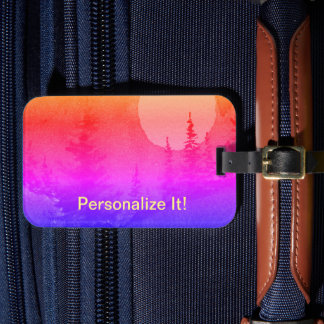 Plattelandslandschap bagagelabel