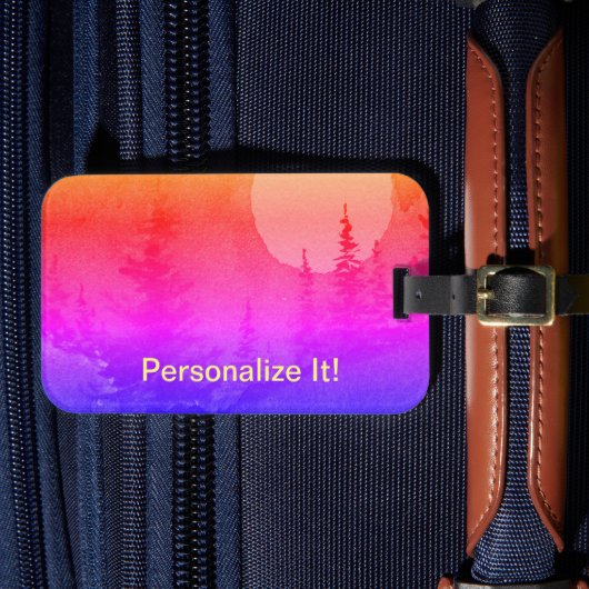 Plattelandslandschap bagagelabel (Voorkant Insitu 4)