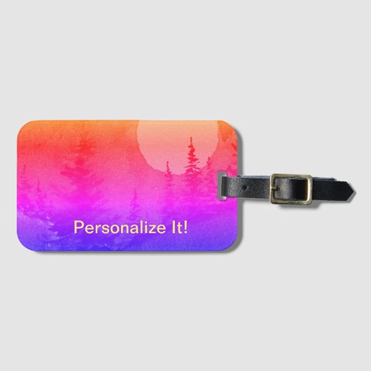 Plattelandslandschap bagagelabel (Voorkant (horizontaal))