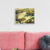Plattelandslandschap door Grant Wood Canvas Afdruk (Insitu (Woonkamer))