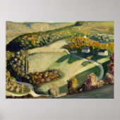 Plattelandslandschap door Grant Wood Poster (Voorkant)