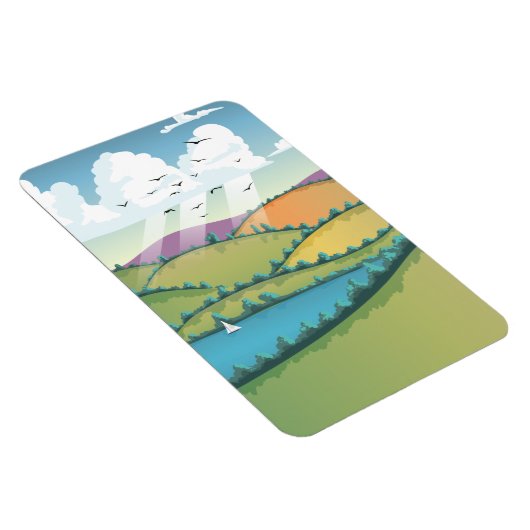 Plattelandslandschap. Magneet (Rechterzijde)