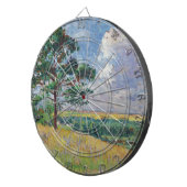 Plattelandslandschap rond Méréville, Frankrijk (ar Dartbord (Voorkant Rechts)