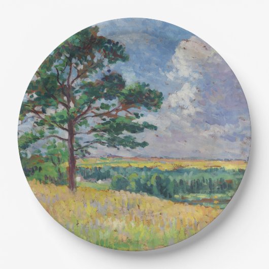 Plattelandslandschap rond Méréville, Frankrijk (ar Papieren Bordje (Voorkant)