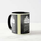 Plattelandslandschap uitzicht van kerkvenster mok (Voorkant links)