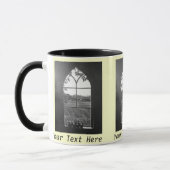 Plattelandslandschap uitzicht van kerkvenster mok (Links)