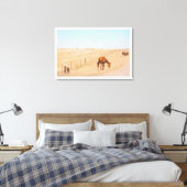 Plattelandslandschap Wilde Paarden Canvas Afdruk (Insitu (Slaapkamer))