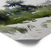 Plattelandslandschapsverf Waterverf Poster (Hoek)