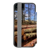 Plattelandslogboeken. Incipio iPhone Portemonnee Hoesje (Agenda Achterkant)