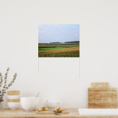 PlattelandsMidwest Boerderij Field Landscape Color Poster (Keuken)