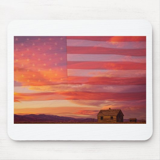 Plattelandspatriottisch Amerika Muismat (Voorkant)