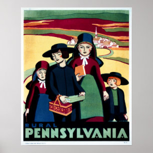 PLATTELANDSPENNSYLVANIA  toerisme Adverteren WPA Poster