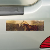 Plattelandsrendez (Romantic Kiss op Horseback) Bumpersticker (Op auto)