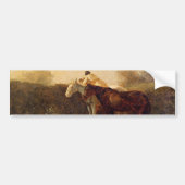 Plattelandsrendez (Romantic Kiss op Horseback) Bumpersticker (Voorkant)