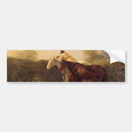 Plattelandsrendez (Romantic Kiss op Horseback) Bumpersticker