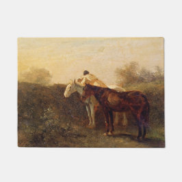 Plattelandsrendez (Romantic Kiss op Horseback) Deurmat