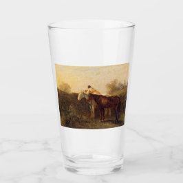 Plattelandsrendez (Romantic Kiss op Horseback) Glas