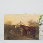 Plattelandsrendez (Romantic Kiss op Horseback) Kaart (Staand voorkant)