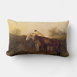 Plattelandsrendez (Romantic Kiss op Horseback) Kussen