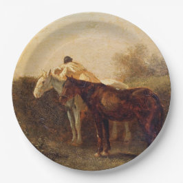 Plattelandsrendez (Romantic Kiss op Horseback) Papieren Bordje