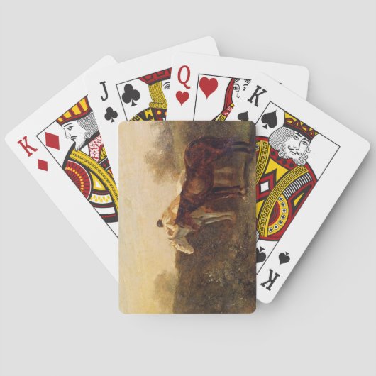 Plattelandsrendez (Romantic Kiss op Horseback) Pokerkaarten (Achterkant)